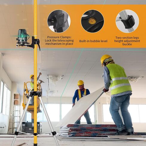 Telescopic Pole Tripod, Updated Support Pole Tripod for Replacement of Different Laser Level Poles (SP2 Single Tripod for Replacement) in Saudi Arabia