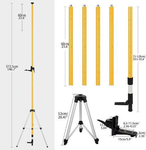 Telescopic Pole Tripod, Updated Support Pole Tripod for Replacement of Different Laser Level Poles (SP2 Single Tripod for Replacement) in Saudi Arabia