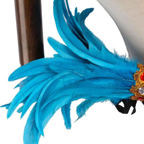 Crystal Brick Feather Shawl and 1 Pair of Wrist Cuffs and 1 Headpiece for Mardi Gras Cape Costumes Accessories in Kuwait