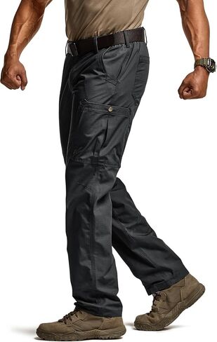 CQR Men's Military Cargo Pants, Water Resistant Ripstop Army Combat Tactical Pants, Outdoor Hunting Hiking EDC Work Pants in Saudi Arabia