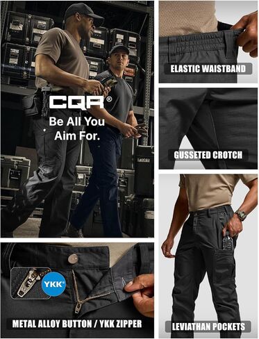 CQR Men's Military Cargo Pants, Water Resistant Ripstop Army Combat Tactical Pants, Outdoor Hunting Hiking EDC Work Pants in Saudi Arabia