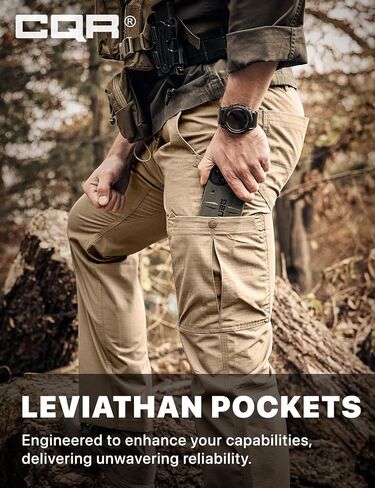 CQR Men's Military Cargo Pants, Water Resistant Ripstop Army Combat Tactical Pants, Outdoor Hunting Hiking EDC Work Pants in Saudi Arabia