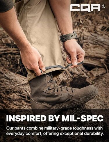 CQR Men's Military Cargo Pants, Water Resistant Ripstop Army Combat Tactical Pants, Outdoor Hunting Hiking EDC Work Pants in Saudi Arabia