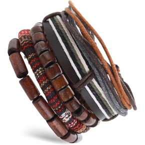 Wrap Bracelets Men Women Cords Punk Leather Cuff Bracelets For Women Braided Multi-Layered Wristband, Stylish New York Style Back To School Gift Accessoriess