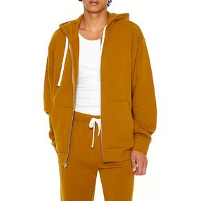 Forever 21 Men's Zip-up Drawstring Hoodie