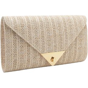 Comeon Straw Clutch Proses for Women Envelope Evening Handbag Party Party Party Wedding Wطفاء على الأكياس مع سلسلة