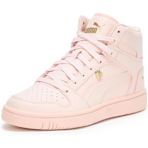 PUMA Rebound Layup Mid (Big Kid) Sneaker, Island Pink/Gold, 6.5 US Unisex