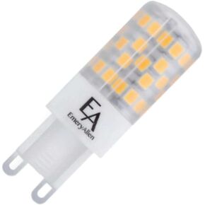 EmeryAllen EA-G9-4.5W-001-309F-D Dimmable Miniature Bi-Pin Base JA8 Compliant LED Light Bulb, 120V-4.5Watt (50W Equivalent) 450 Lumens, 3000K, 1 Pcs, White