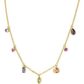 G & Gemsjew Sparkling 14k قلادة زركونيا مكعب مطلي بالذهب للنساء | هدايا المجوهرات اليومية الأنيقة للزوجة ، صديقة | عيد ميلاد ، الذكرى السنوية ، ملحقات حفلات وصيفات الشرف