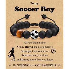 Football Baseball Basketball Soccer Bracelet Gifts for Teen Boys Player Son Grandson Nephew Team Friends Brother, Graduation Birthday Christmas Gifts for Teenage Boys