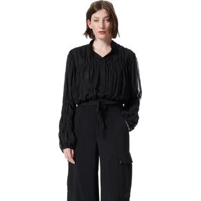 Women's Winona Chiffon Banded Rushed Blouse Standard