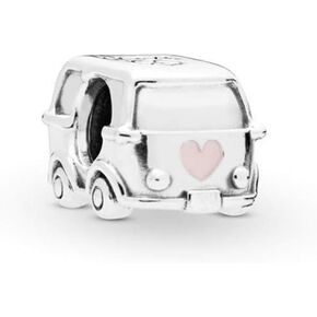 Car Van Charm fits Pandora Moments Bracelets Birthday Love Heart Women Sterling Silver Peace Pink Enamel