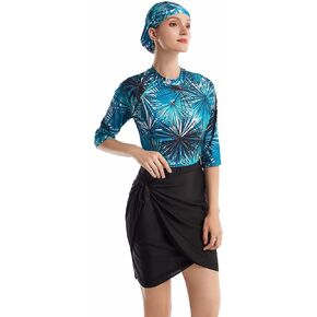 YEESAM Modest Swimsuits for Women Girls with Skirt, Muslim Swimwear Burkini