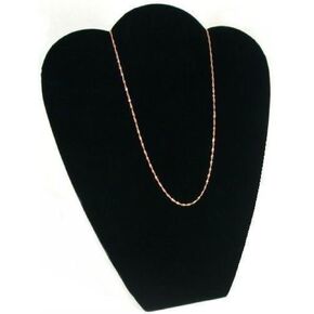 FindingKing Black Velvet Padded Necklace Pendant Bust Showcase Display 10 7/8"