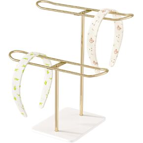headband holder，hair accessories display stand for room，Headband Storage rack for Women and Girls (Golden)