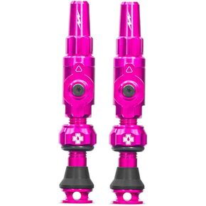 Muc-Off Big Bore Lite Tubeless Valves, Iridescent 45mm - Precision Engineered Dust Caps for Bikes with Revolutionary Airflow Technology - Presta Valve Caps for Tubeless MTB/Road/Gravel Bikes