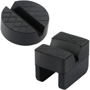 2PCS Floor Jack Rubber Pad,Universal Jack Pad Adapter Slotted Frame Rail Pinch Welds Protector,Car Tray Support Protective Rubber Block for Floor Jack Stands Accessories