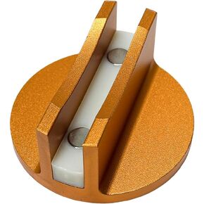 Universal Magnetic Jack Pad, Aluminum Grooved Frame Rail Protector Pinch Weld Jack Adapter, Heavy Duty Slotted Magnetic Jacking Puck Pinch Weld Floor Jack Pad for Cars