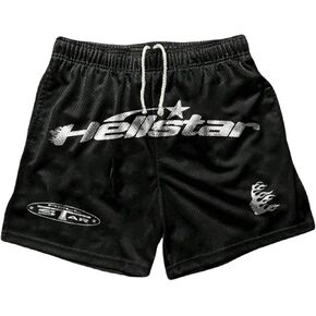 Men's Camo Graphic Workout Track Shorts Drawstring Waist Casual Gym Shorts