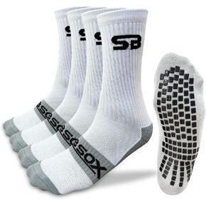 SB SOX Grip Socks for Men and Women (2 Pairs) – Non Slip Soccer Grip Socks for Football, Basketball, and Improved Performance
