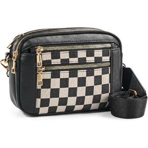 WJCD Women's Crossbody Purse - Vegan Leather Lightweight Shoulder Bag with Adjustable Strap, Stylish Small Handbags