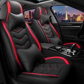 Car Seat Covers for Honda Civic 2000-2025, Stylish Sport Seat Cover, Premium Nappa Leather Car Seat Cover. Automobile Seat Covers Sets.(Standard 5 Seats/Black)