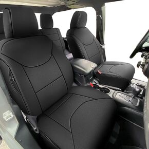 AOMSAZTO Custom Fit Seat Covers for Jeep Wrangler 1997 1998 1999 2000 2001 2002 Waterproof Car Seat Covers Full Set Black