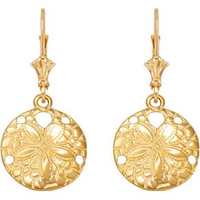14K Gold Gold Sea Star Sand Dollar Dollar Strains