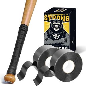 Baseball Bat Grip Tape, 1.1mm 2 Rolls - Multi Sport Handle Tape for Golf Tennis Softball and Hockey, Enhanced Self-Fusing Silicone for Reliable Traction and Shock Absorption