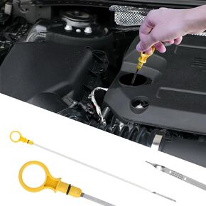 Car Engine Oil Dipstick Replacement OEM#CJ5Z-6750-A, Oil Dip Stick, Engine Oil Level Dipstick Indicator, Car Accessories Double Hole Transmission Dipstick Compatible with Ford Lincoln