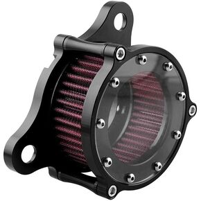 Air Cleaner Intake Filter System Kit For Harley Sportster XL883 XL883N XL883R XL883P XL1200 XL1200L XL1200X Iron 883 Forty Eight XL1200X 2004-2016 Billet Aluminum CNC Machined Washable