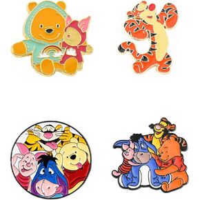 4pcs TV Movies Cartoon Cute Pins, Zinc Alloy Pin for Women and Men (1)
