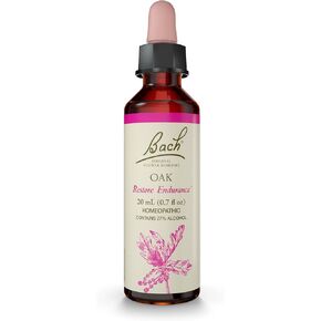Bach Original Flower Remedies, Oak - Restore Endurance - Natural Homeopathic Flower Essence for Emotional Balance - Vegan, Gluten Free, Sugar Free - 20mL Dropper
