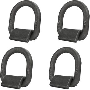 1/2“ Heavy Duty Weld-On Forged D Ring Heavy Duty 12,000 LBS Weld On Forged D Ring Trailer Tie Down Anchor for Trailer, Truck Cargo, RV, ATV Tiedowns, Farm Applications and More 4 Pack