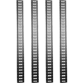 Horizontally Vertical E Track Rail Etrack Tie Down Rail for Cargo on Pickups, Trucks, Trailers, Vans, Trailer Tie Down Rail (4, 2 ft)