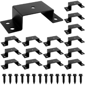 8 Pack Steel Trailer Stake Pockets لـ 2x4 Wood ، Formity Trailer Pocket Stakes Huchice for Lumber Black