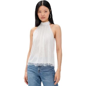 alice + olivia Women's Maris Halter Neck Gathered Top