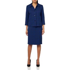 Women's Four Button Boxy Blazer & Skirt, 2pc Set