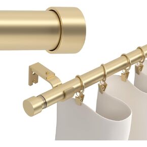 Curtain Rods Extra Long 200 inches, Heavy Duty Curtain Rod for Windows 120-200 inch, 1-inch Drapery Rod for Outdoor Patio, Sliding Door, Living Room, Bedroom, Black Adjustable Curtain Pole 10-16.5ft