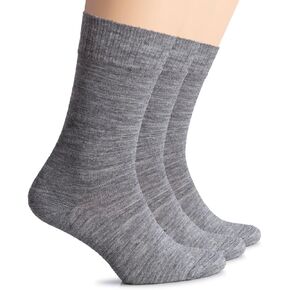 Hugh Ugoli Warm Winter Crew Wool Socks for Women, Soft, Comfy, Cozy Boot Socks, Comfort Seam & Non Binding, 3 Pairs