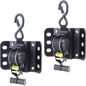Upgraded Ultimate Retractable Ratchet Straps for Ford F150, 2PCS Truck Bed Ratchet Straps for F150, 10 ft Retract Bed Mounted Tie Down Strap for F-150 F250 F350 2015-2025 (Black)