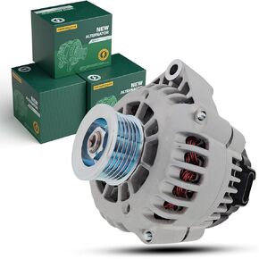 Automotive Alternator Fit for: Chevrolet®/Chevy, Cadillac®, GMC® Vehicle Models, 4.3L 4.8L 5.0L 5.3L 5.7L 6.0L 6.5L 6.6L 8.1L, 12V 105A CW 6-Groove Pulley