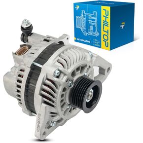 PHILTOP Alternator Compatible with 1999-2000 Cherokee 4.0L 1999-2000 Wrangler 2.5L, 1999-2000 Dakota Cherokee 2.5L, 117 Amp Alternator Replace 13822N 13822 138228 15453 15455 15577 56005685AC