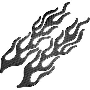 Universal 3D Motorcycle Gas Tank Decal 10.12''x4.80'' Gas Tank Protector Sticker Fuel Oil Gas Tank Pad Protector Sticker Decal PVC Rubber Black Red