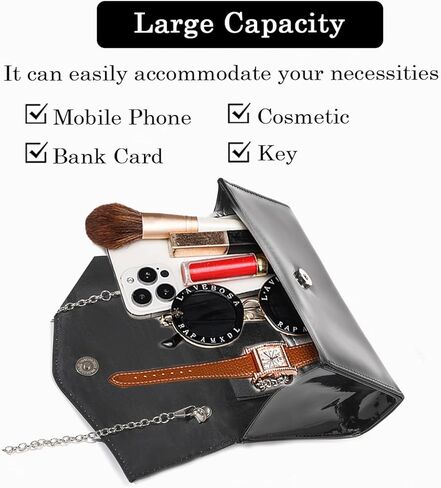 حقيبة مسائية للنساء الجلدية بريق برازين الحفلات قابض الزفاف المحافظ على حقائب يد الكوكتيل مع براءات الاختراع in Kuwait