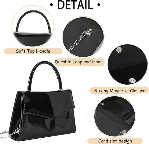 حقيبة مسائية للنساء الجلدية بريق برازين الحفلات قابض الزفاف المحافظ على حقائب يد الكوكتيل مع براءات الاختراع in Kuwait