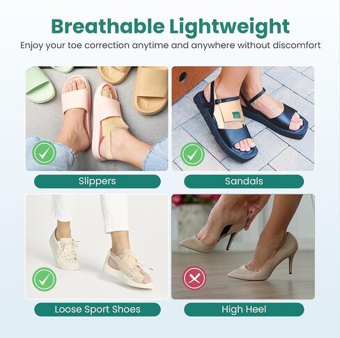 Welnove Bunion Corrector - Orthopedic Bunion Splint - Big Toe Separator Pain Relief for Women & Men - Bunion Correction Toe Straightener with Non-slip Strap, Day Night Support (2 Count) in Saudi Arabia