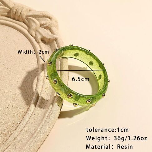Punk Colorful Shimmer Acrylic Resin Bangle Bracelet Transparent Plastic Wristbands Wide Irregular Geometric Cuff Bangle Bracelet for Women Jewelry in Saudi Arabia