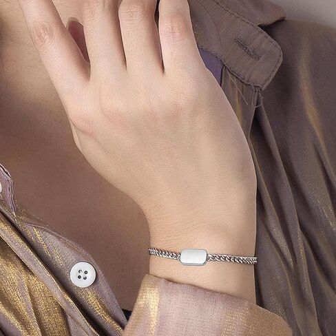 Cremation Jewelry Urn Bracelet for Ashes for Women Men Adjustable Memorial Keepsake Bangle Cuban Link Chain Ash Bracelets in Kuwait