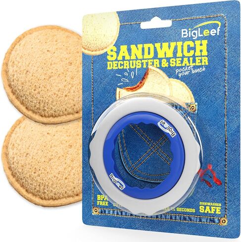 Uncrustable Maker - Sandwich Cutter and Sealer - PBJ Sandwich Cutter for Kids Lunch - Make & Freeze DIY Pocket Minis - Homemade Uncrustables Sandwich Maker - Crustless Bread Sandwich Decruster(2 Pack) in Saudi Arabia